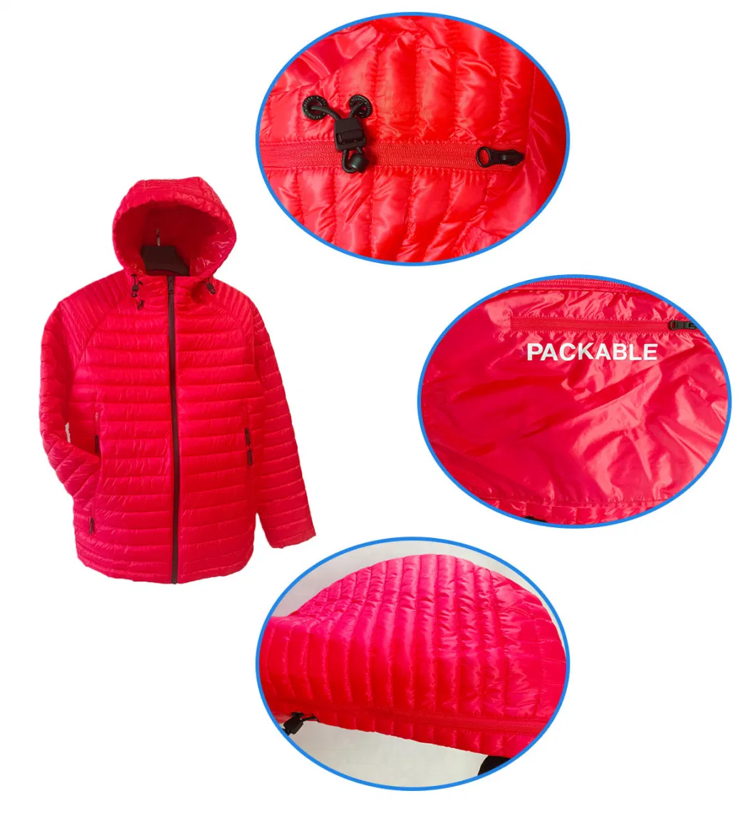 2023 Fashion Cotton Down Jacket Outdoor Hooded Slim Light Weight Nv-002 Windproof Winter Mens Packable Jacket