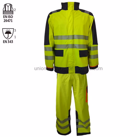 En471 Waterproof Trousers High Visibility PU Rain Pants